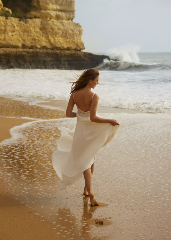 Beach wedding dress Chriss by GBS Herve Paris