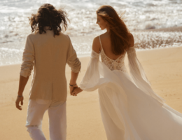 Header of a blog about boho wedding dresses