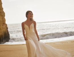 Beach wedding dress by GBS Herve Paris