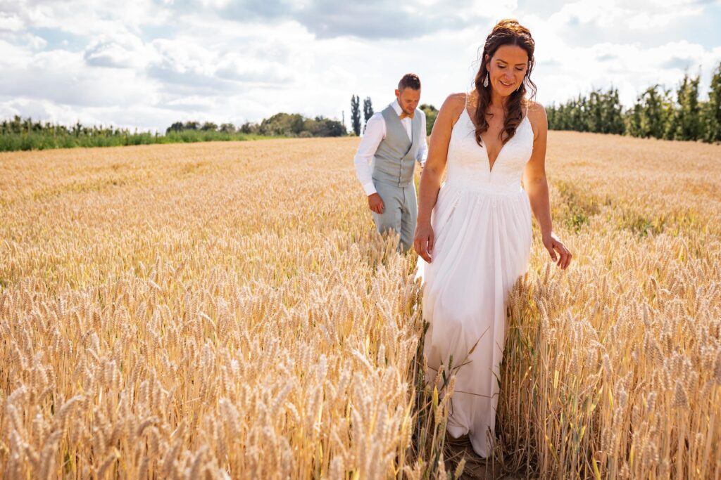 A-line wedding dress from a real bride from GBS Herve Paris