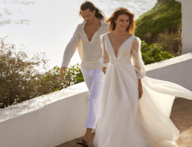 A dreamy beach wedding dress by GBS Herve Paris