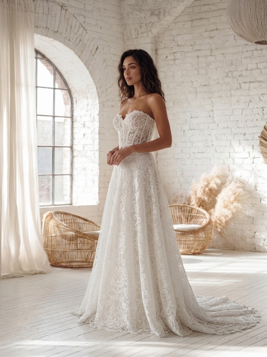 Side full wedding dress Padma by GBS Herve Paris